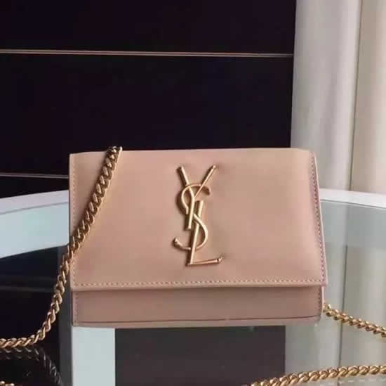 Replica Saint Laurent Small Monogram Satchel Bag In Beige Leather